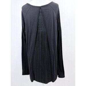 Lululemon Modal Tunic Womens Black Long Sleeve Pleated Back Flowy Large
